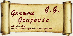 German Grujović vizit kartica
